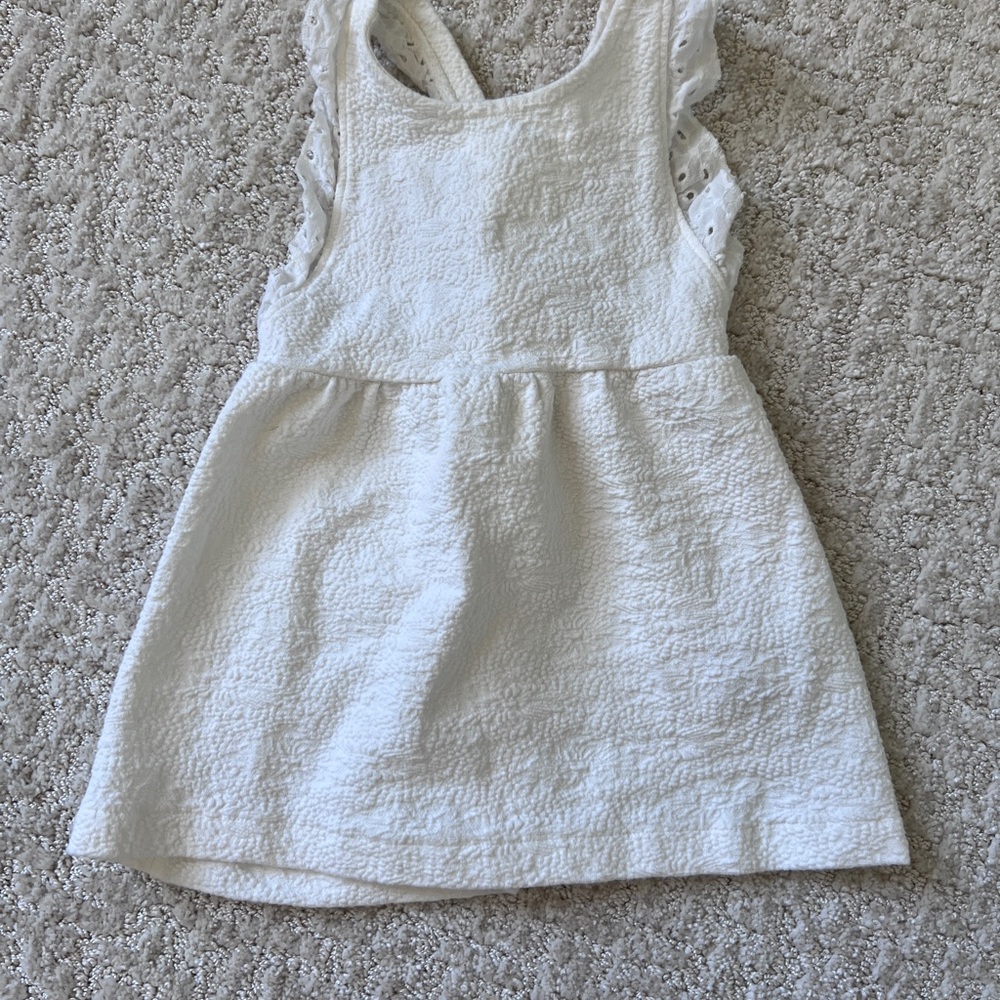Zara Baby White Sleeveless Dress